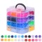 Simetufy 4200Pcs Pony Beads, 24 Colors Beads for Bracelets Making, Pony Beads Bulk for Hair Beads, Kandi Friendship Bracelet Beads for Craft, DIY Jewelry Making, Chirstmas Gifts (Boxed)